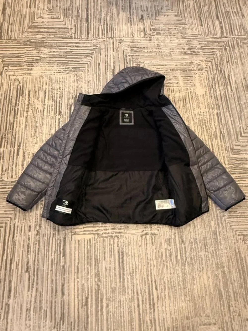 Nike kids youth large gray quilted puffer Winter water-resistant coat